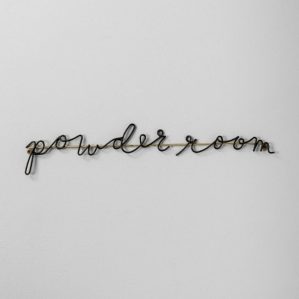 Hearth & Hnd Powder Room Wire Sign